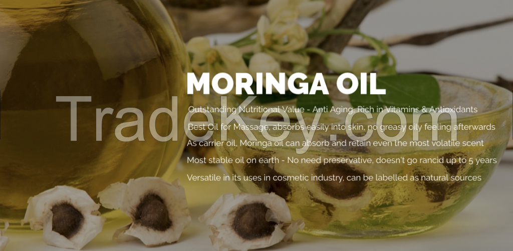 Moringa Oil Cold Pressed 100% Pure (Moringa Oleifera Seed Extract Oil)