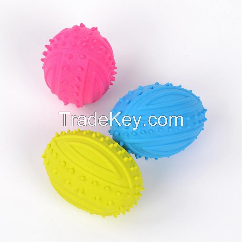 Colorful Rubber Durable Chewing Pet Ball Toy