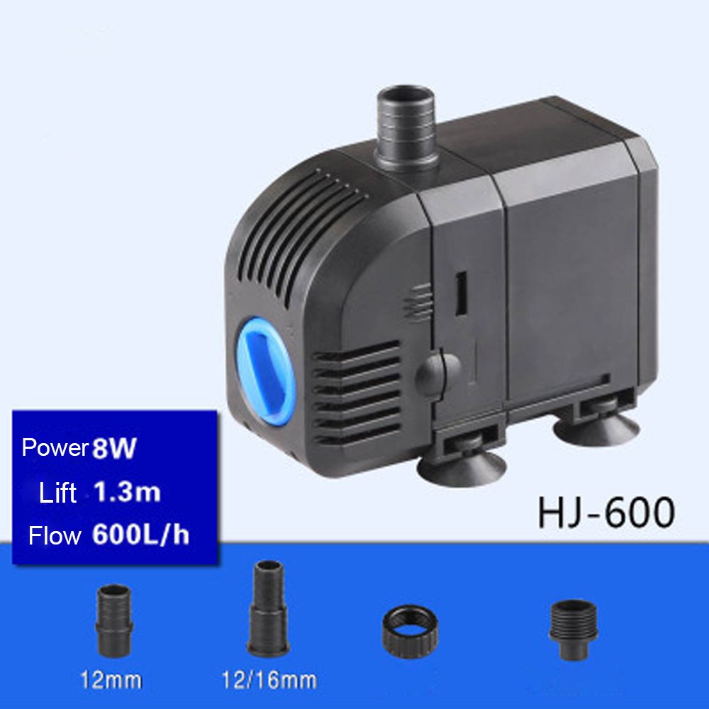 Sell 8W 600L H  Lift 1.3m Multi Function Submersible Fountain Pump for Aquarium  Black HJ600