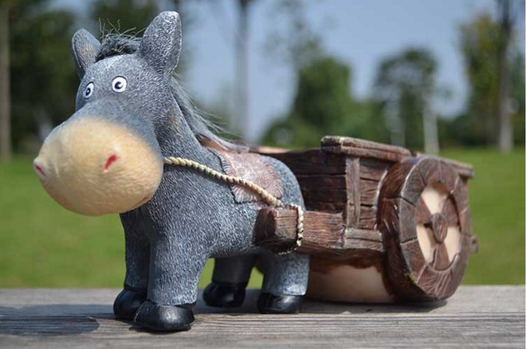 Sell Ashtray Donkey Pulls The Car Ashtray For  ornament Home Furnishing Office Desktop Lovely Decor Decoration AH007