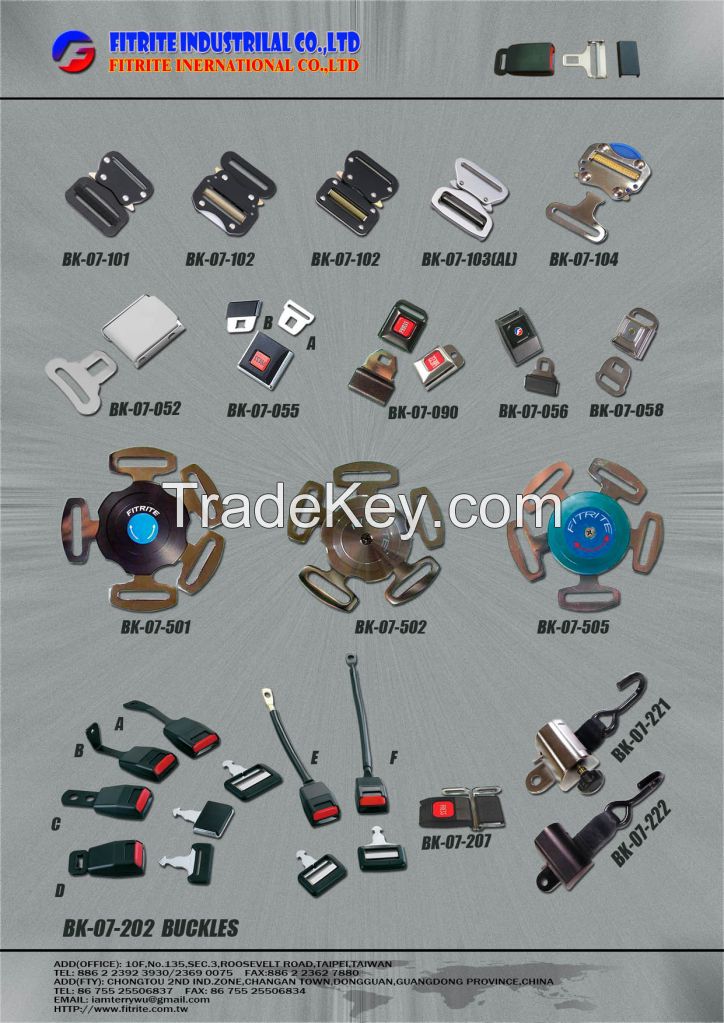 Seat Buckles, Safety Belt Fasteners, Airline Buckles