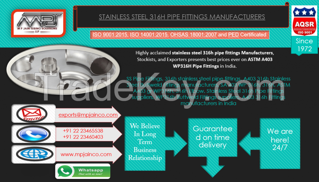 stainless steel 316h pipe fittings manufacturers