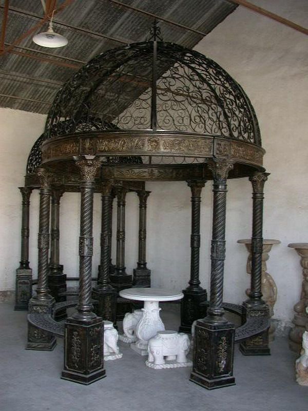 Beautiful cast iron outdoor gazebo