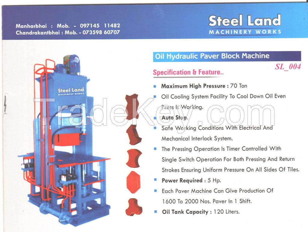 Paver block machine