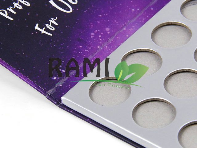 Glitter eyeshadow palette private label makeup empty 18 color custom eye shadow palette packaging