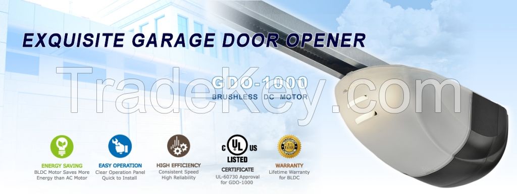 BLDC garage door opener, Ul listed