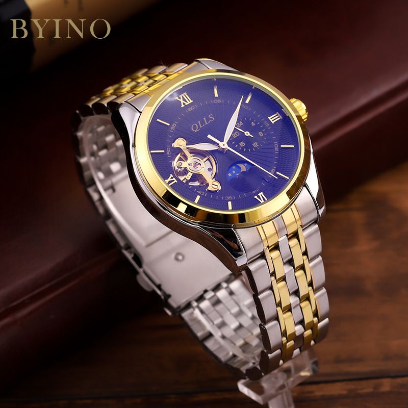 Custom Promotional Metal Logo Mechanical Watch Custom Watch Stainless Steel Analog Watch