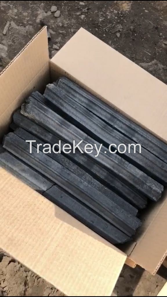 Hexagonal charcoal briquette