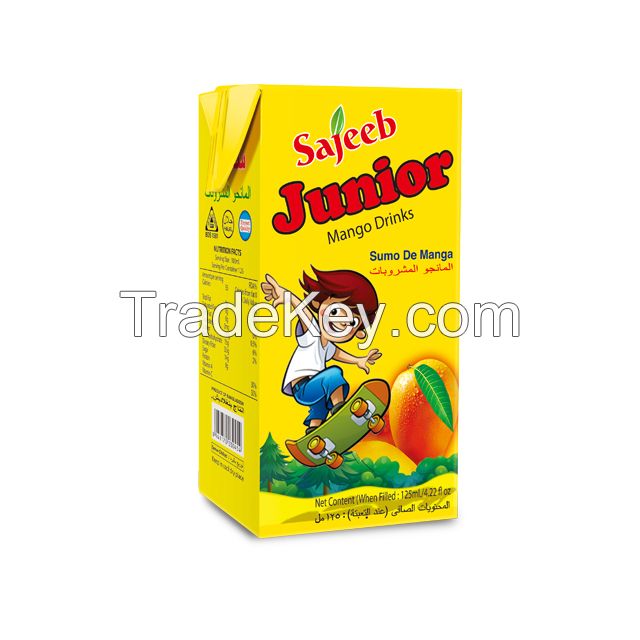 Sajeeb Fruit Drinks (Mango, Orange, Mixed Fruit, Pineapple, Litchi, Apple, Red Grape, Peach) 125 ml