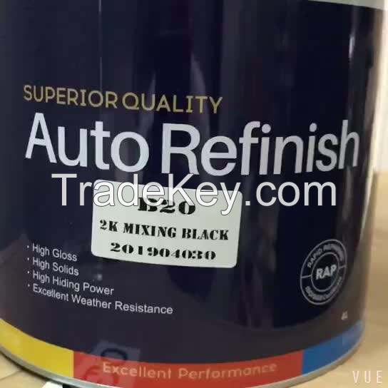 2K Metallic Tinter B20 Mixing Black High Density Black Good Hiding Power Spraying Car Coating Car Paint Car Refinish