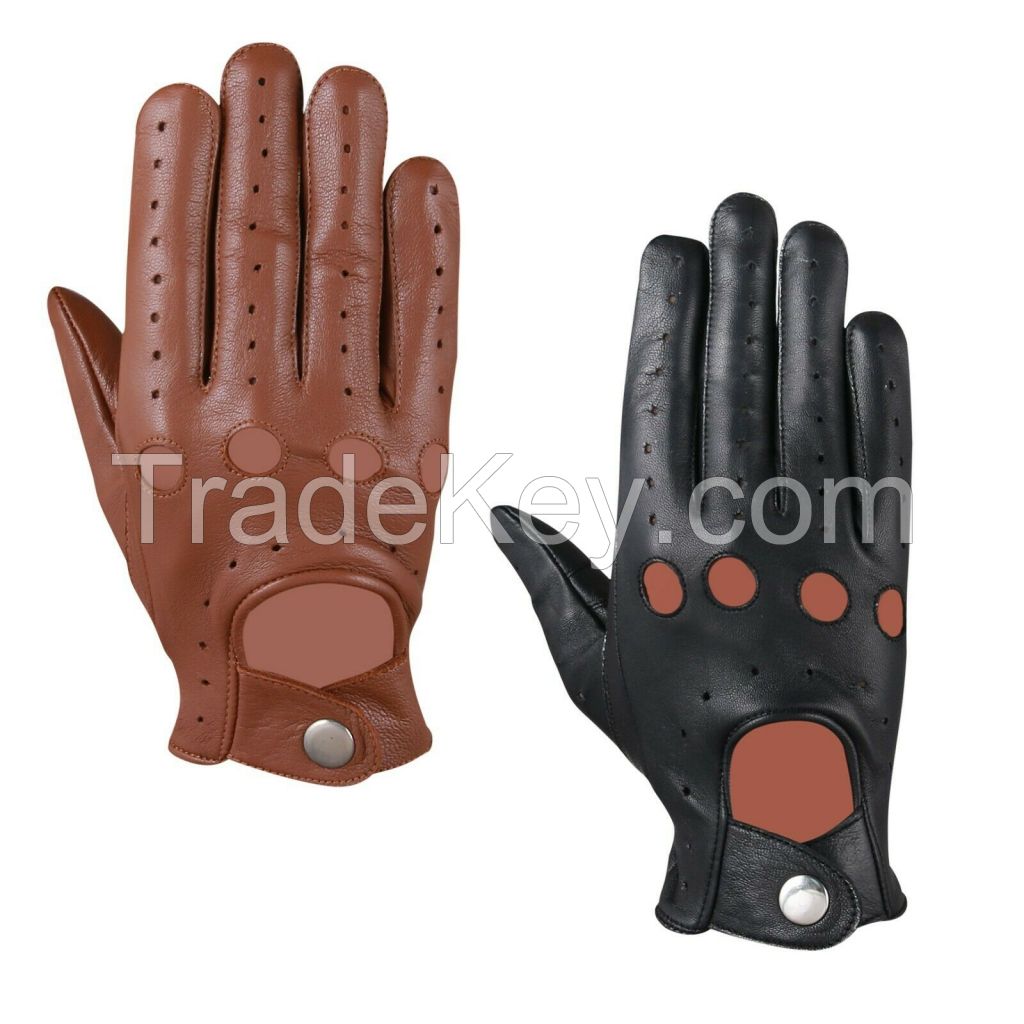 MENS CLASSIC DRIVING GLOVES SOFT GENUINE REAL LAMBSKIN LEATHER DRESS GLOVES