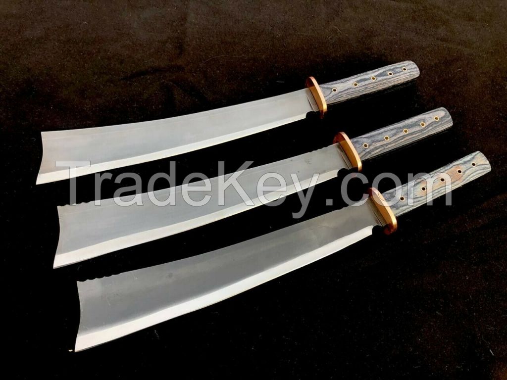 Beautiful Handmade D2 Steel 21 inches Short Swords with leather sheaths