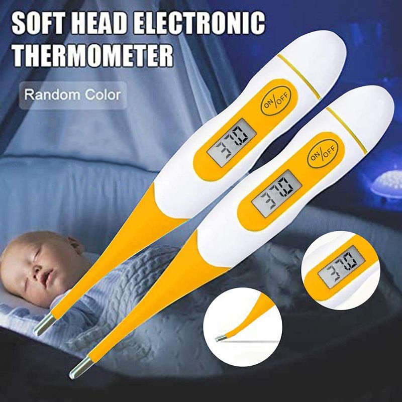 portable edible silicone soft head Digital  thermometer for baby