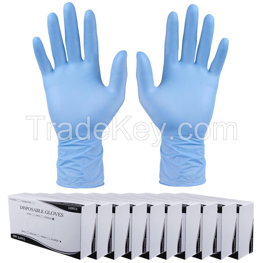 Quality Nitrile Hand Gloves/Blue Disposable