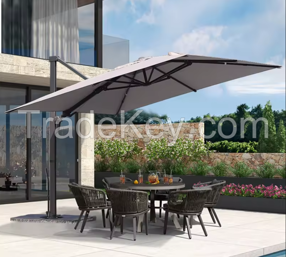 Custom Customizable Outdoor aluminium frame Single top Roman parasol Garden Sun Shelter Beach Umbrella