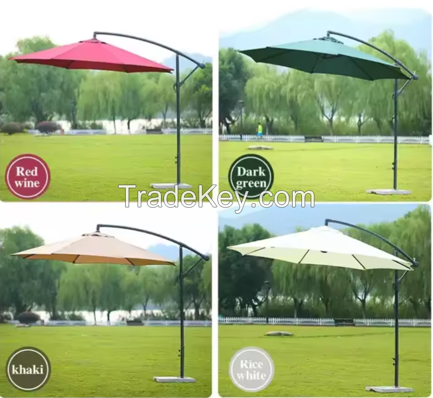 3meter Outdoor Furniture Parasol Sun Shade Cantilever Banana Hanging Waterproof Garden Canvas Parasol Restaurant Umbrella