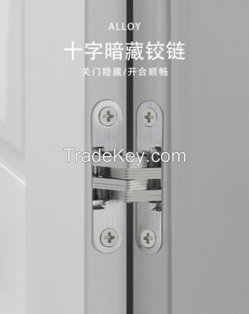 Normal Heavy Duty 180 Degree Invisible Concealed Door Hinge with steel bearings for solid wooden door