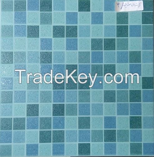 Mosaic swimming pool tiles