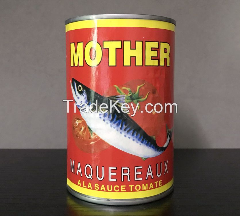 Canned Mackerel fish in oil or tomato sauce