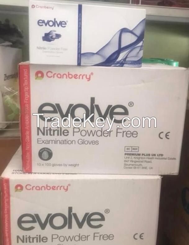 Cranberry Evolve Nitrile gloves