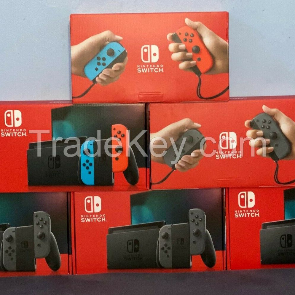 N - intendo Switch 32GB Console V2 with Neon Blue and Neon Red Joy-Con