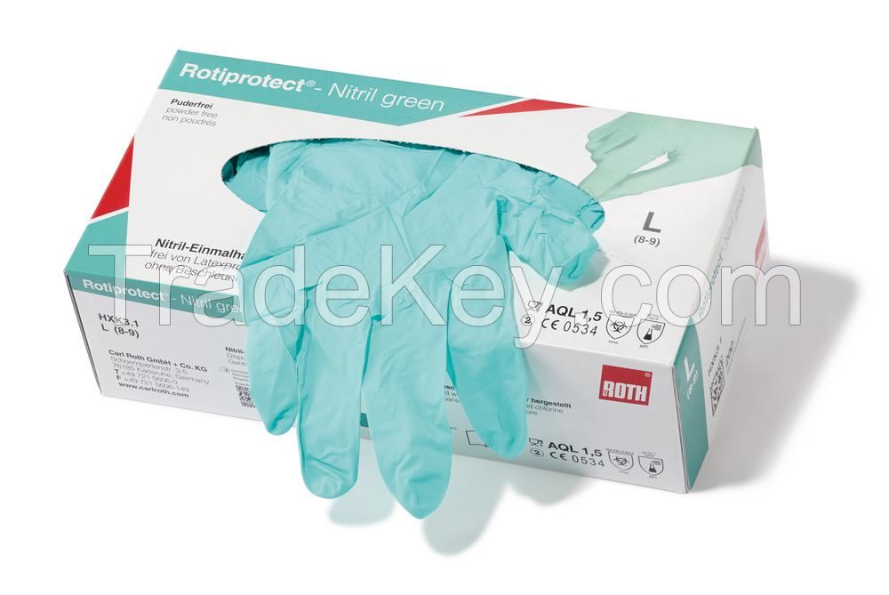 Nitrile Gloves / Protective Civilian Gloves / White and sky Blue Nitrile disposable Gloves