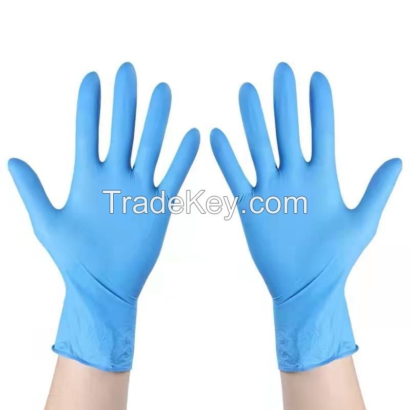 nitrile gloves, disposable blue heavy duty work examination industrial non-medical nitrile gloves