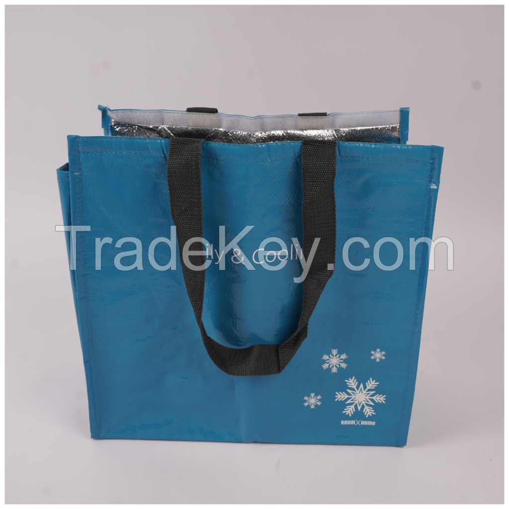 Custom Logo Cooler Shopping Bags - Insulated Grocery Bags