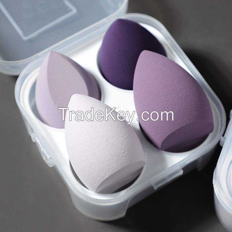 2021 New Private Label Super Soft High Quality Latex Free Cosmetic Puff Make Up Makeup Sponge Set Case Beauty Profession