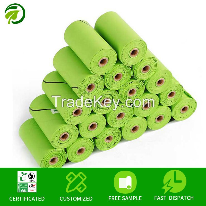 Dog Poop Bags Dispenser Refill Rolls Compostable 100%Biodegradable Bag Eco Friendly Leak Proof Doggie Waste Bags Pet Poo Bags