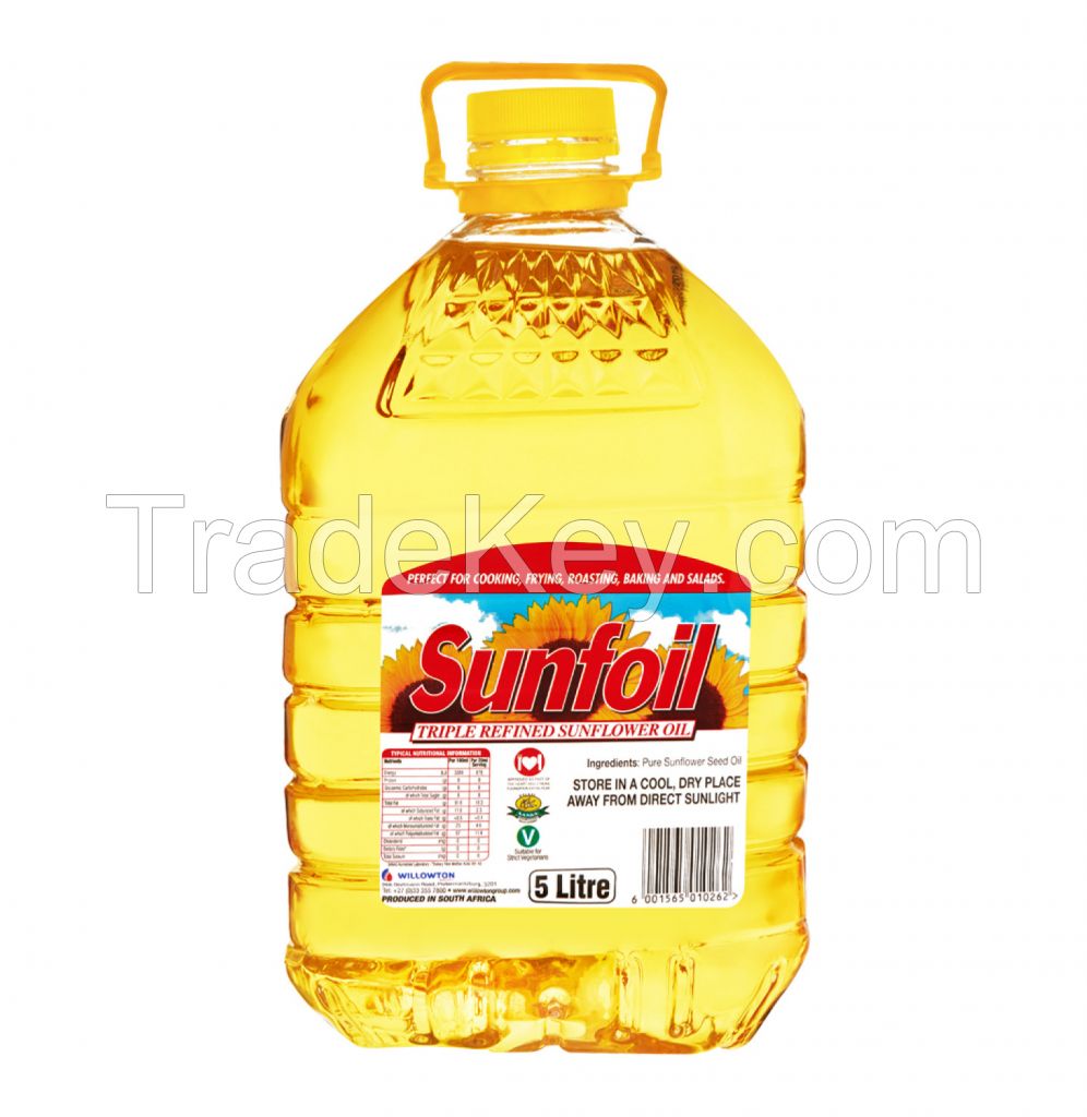 5 L 100% Pure Refined Deodorized Sunflower Cooking Oil