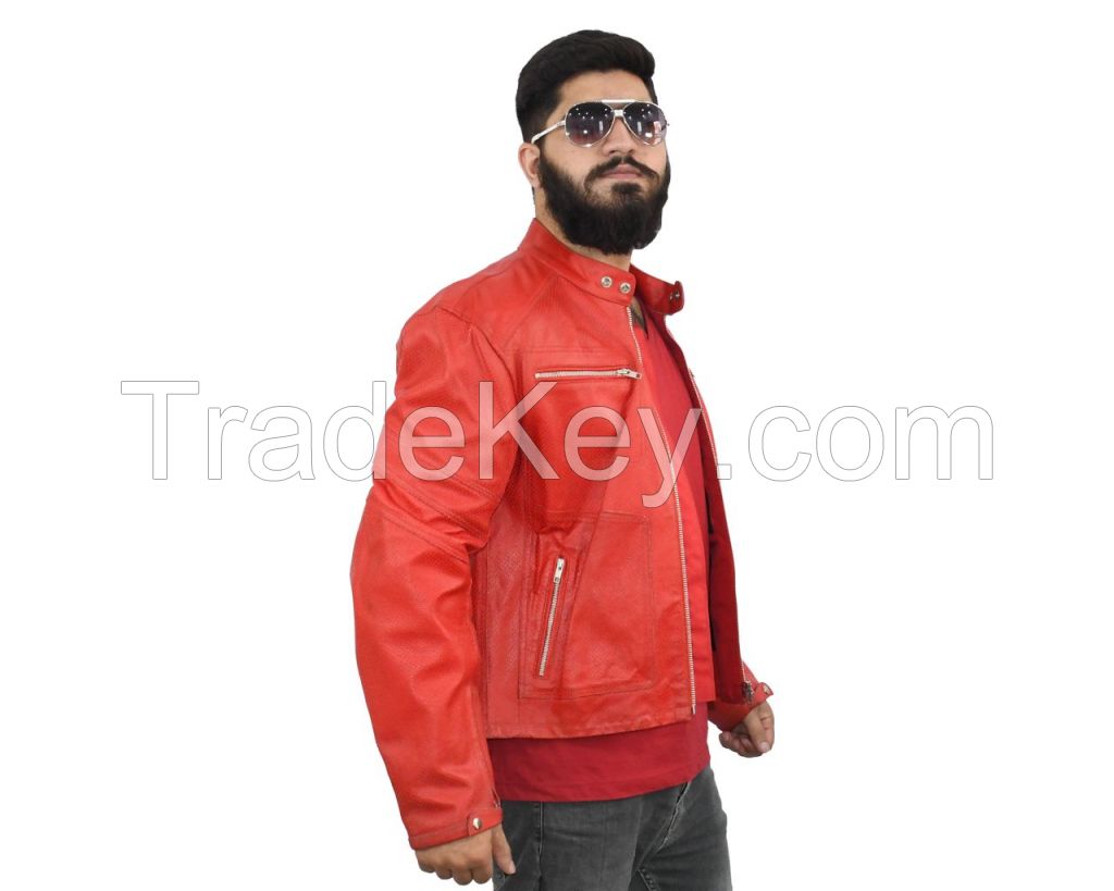 Motorbike Leather Jacket OEM Service Motorbike Leather Racing Jacket. JL-08