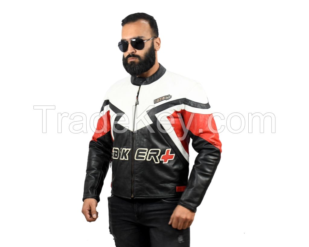 Motorbike Leather Jacket OEM Service Motorbike Leather Racing Jacket. JL-017