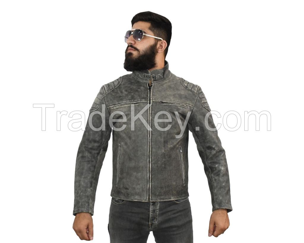 Motorbike Leather Jacket OEM Service Motorbike Leather Racing Jacket. JL-024