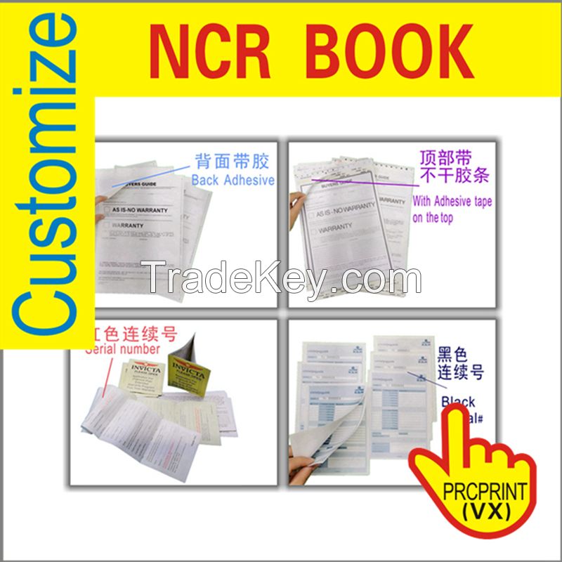 Custom a4 55g ncr invehicle cash receipt invoice book paper print