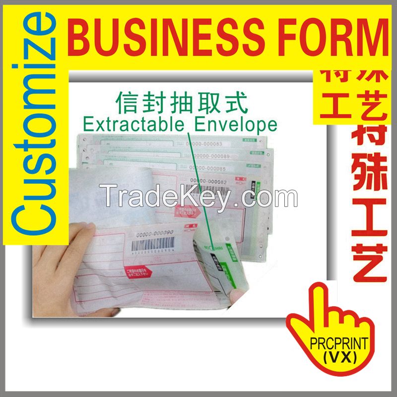 Factory direct carbonless business form atm deposit envelops computer forms