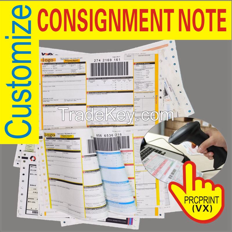 Factory Direct Paper customized Custom Receipt Book Air Waybill Printing Sticker Delivery Note