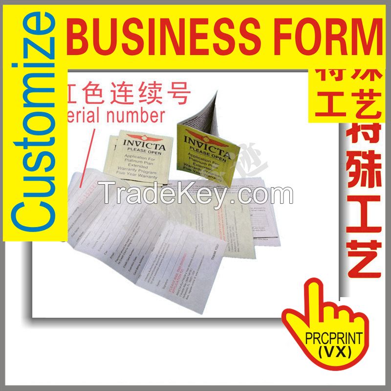 Professional Various Customization Bank Invoice Air Waybill Printing Business Form