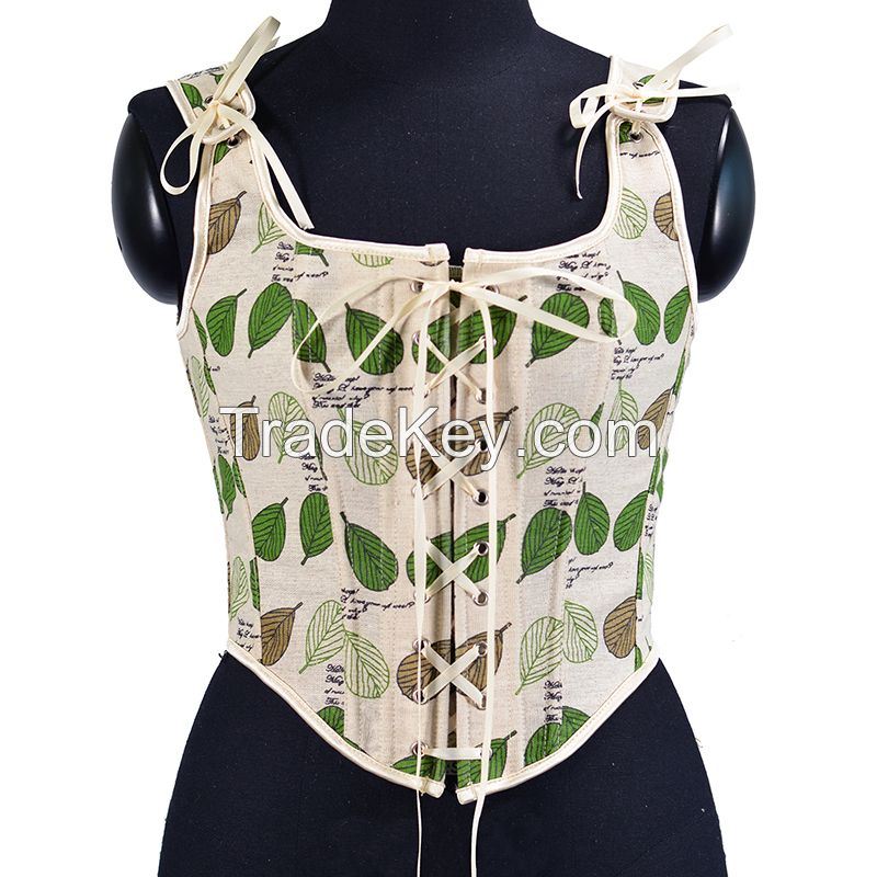 Lace Up Corset Top Plus Size Erotic Floral Women Corset Overbust Lingerie Victorian Fashion Drop Shipping