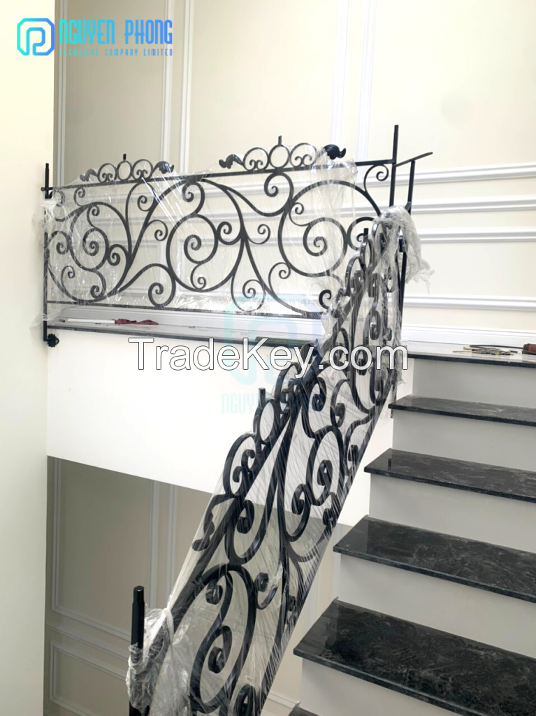 Luxury wrought iron stair railings