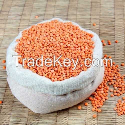 Quality Green Lentils, Crimson Lentils for Sale, Red Lentils Price with 2 Years Shelf Life 25/50 KG PP Bag Red Spilt Football