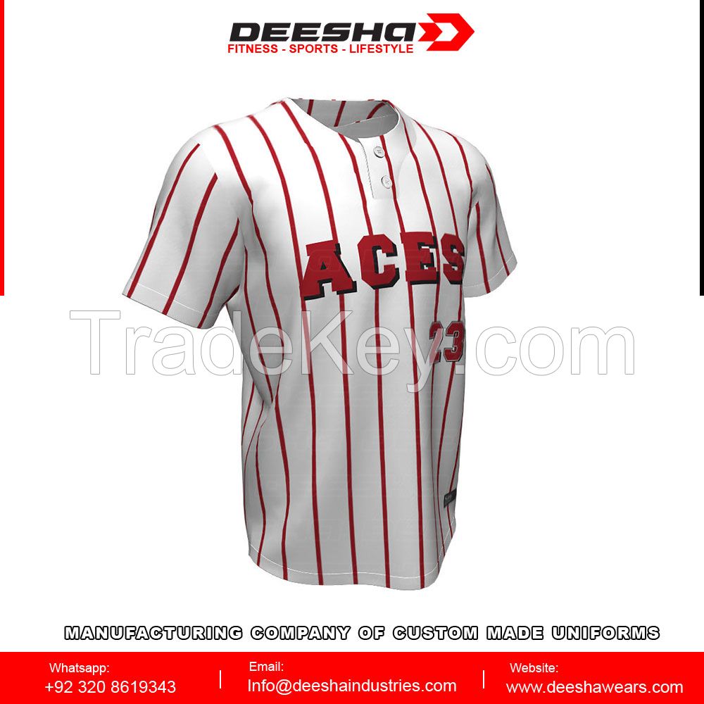 Baseball short sleeve Sublimated Jersey