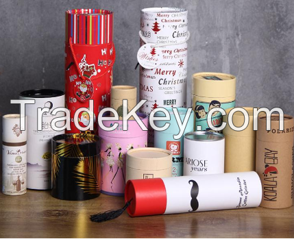 Factory direct solid perfume containers cylinder kraft paperboard tubes