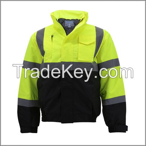 Hi-Vis Lime Bomber Jacket