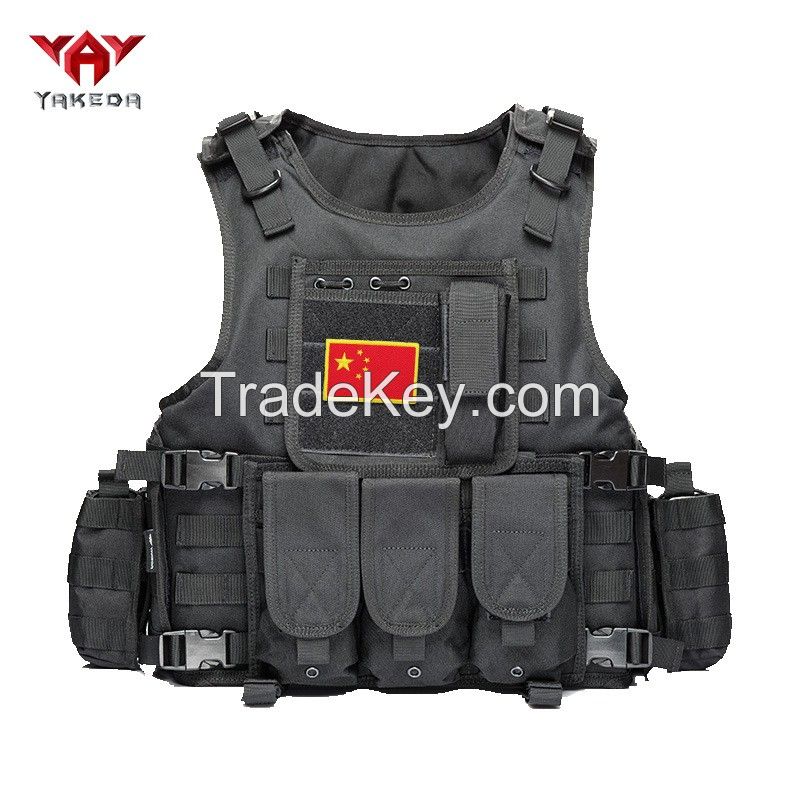 Comfortable Police Black Nylon Polyester swat MOLLE Outdoor Tactical Vest