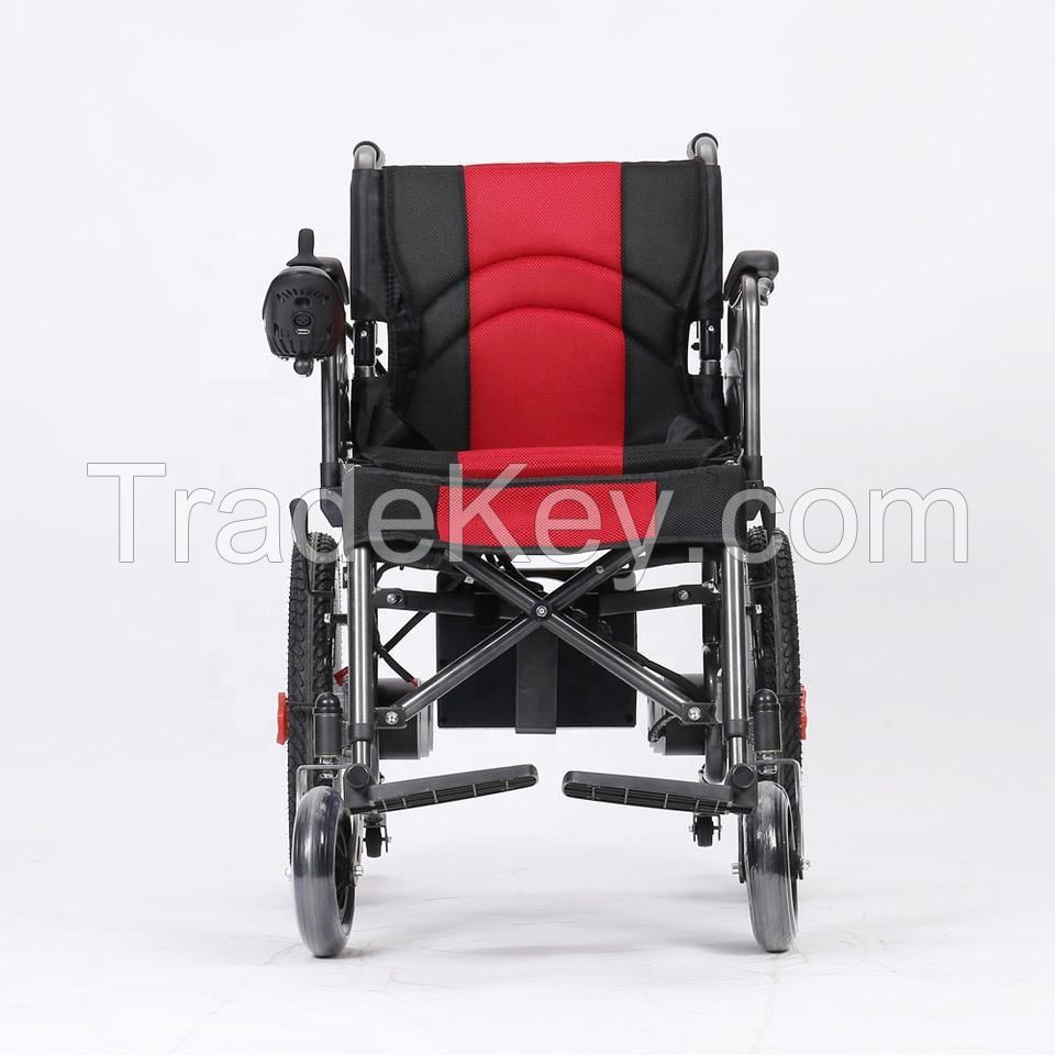 Elder Person Wheelchair Charger 24V 2 pcs Battery Car Trunk Foldable Electric Wheelchair