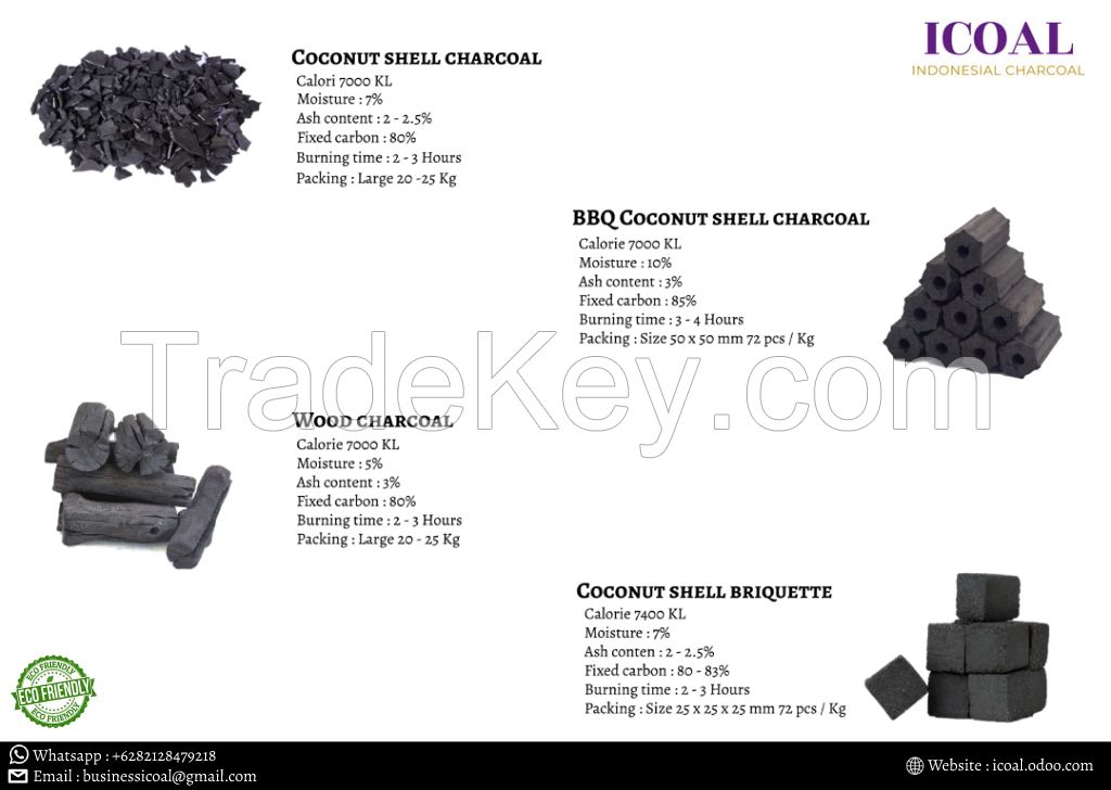 Coconut shell charcoal, Hookah Briquette, BBQ Briquette