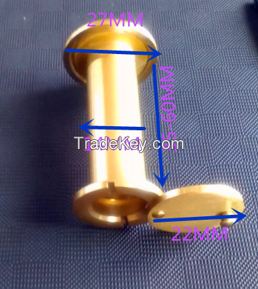 polished brass door viewers