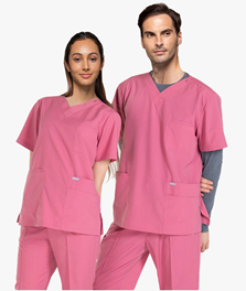 LONALL two-pocket scrub top