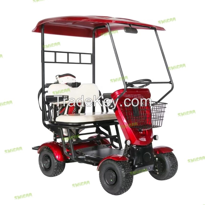 In Stock 4WD Electric Golf Cart 60V/30A Lithium Battery Mini Car Buggy Go Kart Accept Sample